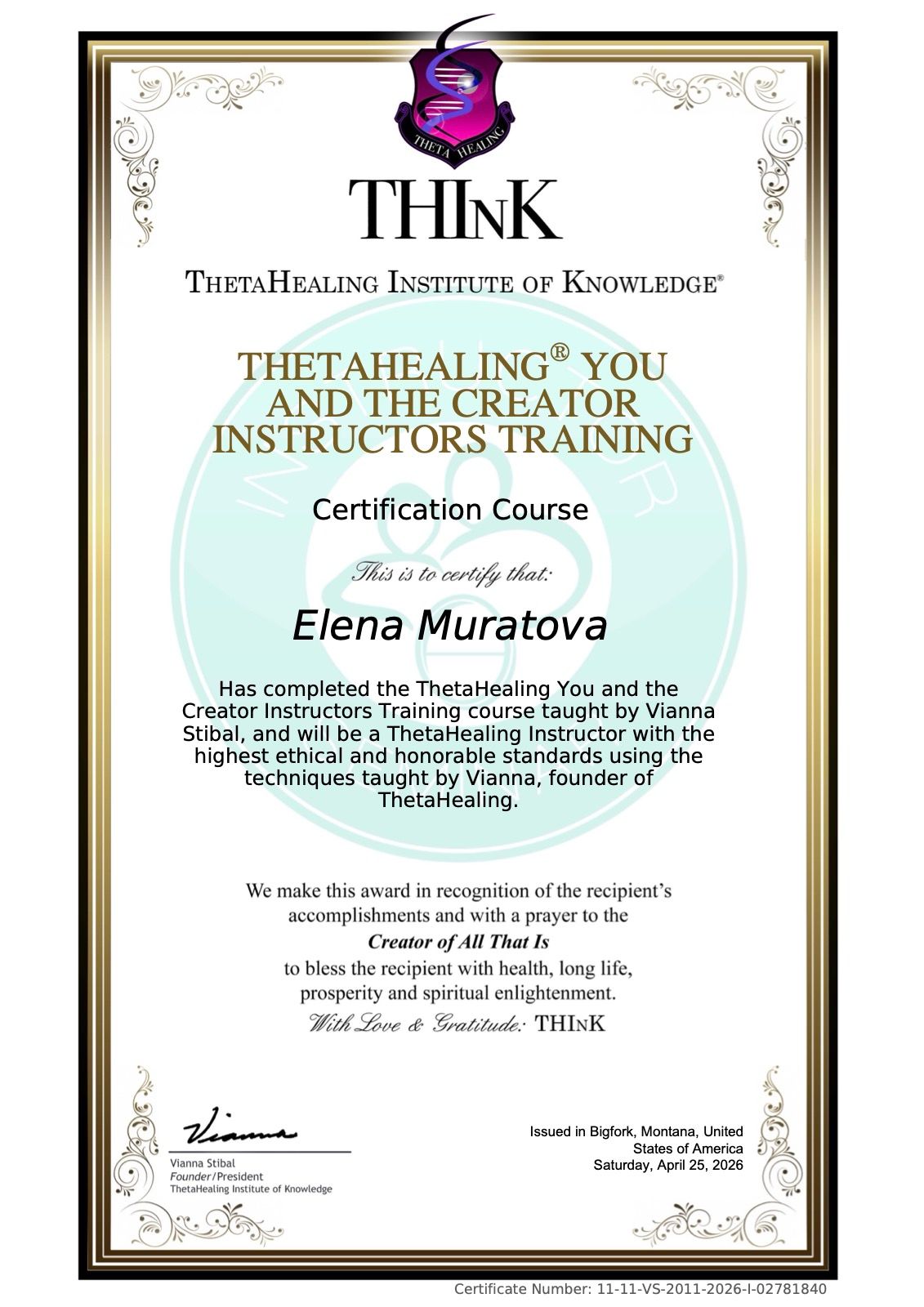 You and the Creator · Instructors Training